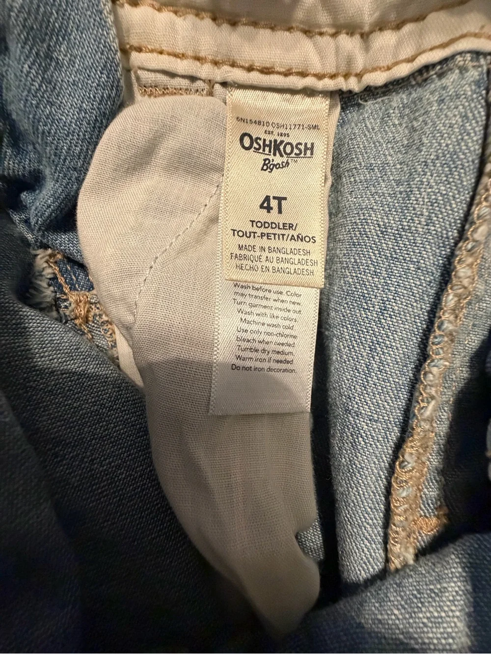 OshKosh B'gosh Light Blue Denim Kids Overalls